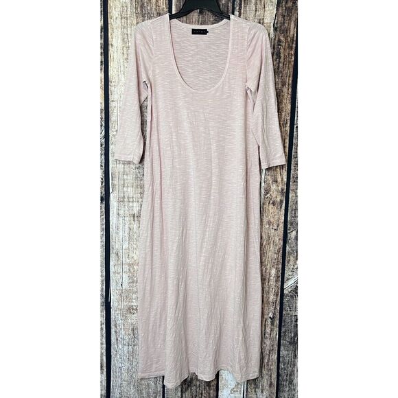Hatch Pink Maxi Lounge Dress Gown Size 3 Large Slub Cotton Some Minor Defect - Picture 1 of 6